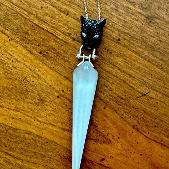 Alexis Bittar Panther Lucite Necklace - Picture 1 of 9